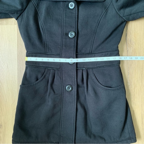 Apt. 9 Black Button Down Pea Coat Jacket Women’s Size Small - Picture 15 of 16